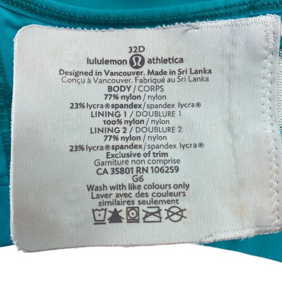 LULULEMON Set of two (2) sport bras Ta Ta Tamer II Size 32C 32D - Picture 6 of 7